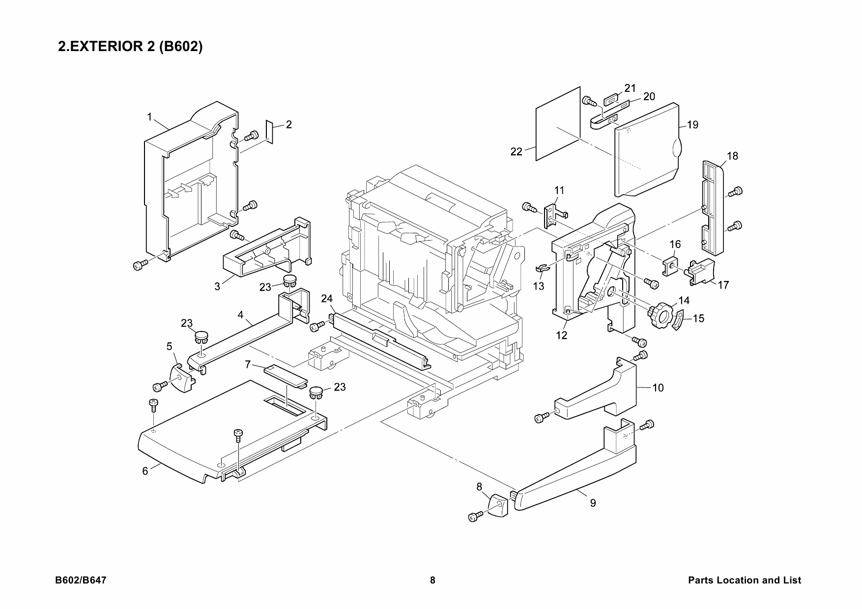 RICOH Options B602 B647 BOOKLET-FINISHER-SR910-SR950 Parts Catalog PDF download-5